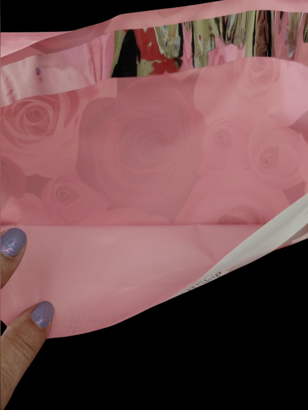 20ct. 10x13 Pink & Red Roses Polymailers Random Thank Cards/Stickers - Picture 7 of 7